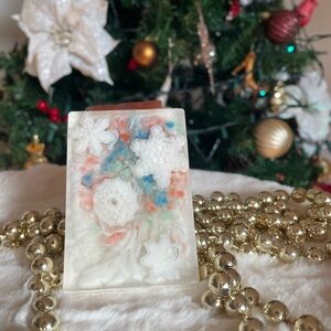 Christmas Soap with encapsulated pieces of soap, with ess oils and vitamin E